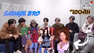 BTS reaction to BLACKPINK TIKTOKS TO WATCH AT 3AM [upl. by Lotus]