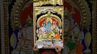 Tanjore Painting Of shiva Family DONT MISS ENDshorts trending [upl. by Elram]