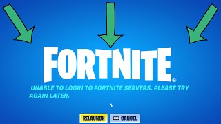 Fix Fortnite Chapter 2 Season 8  Unable to login to fortnite servers please try again later [upl. by Terrijo132]