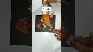 How to write with gold leaf allah ytshort viralvideo trending goldfoil leaf [upl. by Matt]