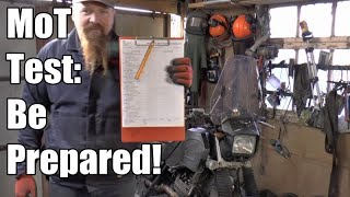 Motorcycle MoT Test Preparation  A Detailed Guide [upl. by Tuppeny]