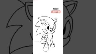 How to draw Sonic step by step  Como desenhar Sonic [upl. by Loris]