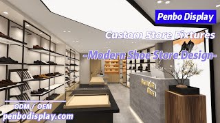 Modern Shoe Store Design Custom Luxury Shoe Store Display Racks Suppliers  Penbo Display [upl. by Akirahs]