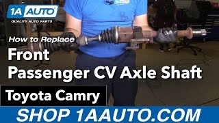 How to Replace Front Passenger CV Axle Shaft 0217 Toyota Camry Sedan [upl. by Anatnom763]