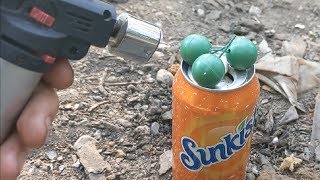 FIREWORKS vs Orange Soda Can [upl. by Adyht]