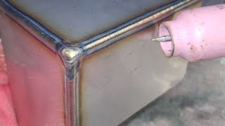 Three ways to TIG welding the outside of 2mm thin stainless steel plate corner joint [upl. by Rysler]