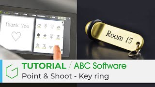 Point amp Shoot function with ABC Software position your engraving easily on key ring [upl. by Ettennyl585]