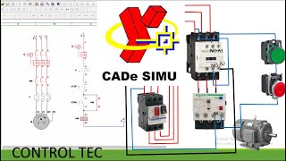 Cade Simu Arranque Directo de Motor  Diagrama y explicación  CONTROL TEC [upl. by Yahsel]