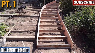 Perfect Curved Concrete Hillside Staircase Part 1 [upl. by Sana]