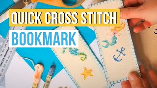 Make a Cross Stitch Bookmark in 4 Easy Steps [upl. by Haymes]