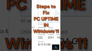 Fix PC UPTIME on Windows 11 amp Windows 10  Reset Your High CPU Uptime  shorts shortsvideo [upl. by Nomor]