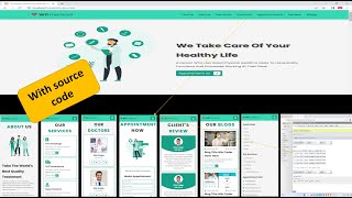 Complete Responsive Hospital Website Using HTMLCSSJSphp mysql  Step By Step  FREE source code [upl. by Enelav340]