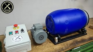 Building a Huge Rotary Tumbler from Scratch  Homemade Rotary Tumbler [upl. by Rednaeel]