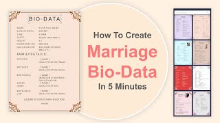 Best Online marriage biodata maker Websites  Create Your Free biodata🔥  Create marriage biodata [upl. by Llehsyar731]