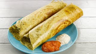 Pesarattu Recipe  Crispy and Healthier No Fermentation Moong Dal Dosa  CookingShooking [upl. by Alyaj]