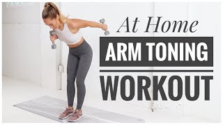 TONED ARMS  Home Workout [upl. by Aicinet]