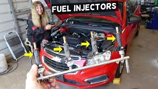 FUEL INJECTORS REPLACEMENT CHEVROLET CRUZE SONIC FUEL INJECTOR REMOVAL [upl. by Raffin]