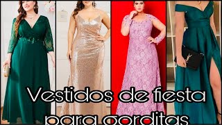 BESTIDOS de NOCHE para GORDITAS LOOKS con VESTIDOS de FIESTA [upl. by Denver]