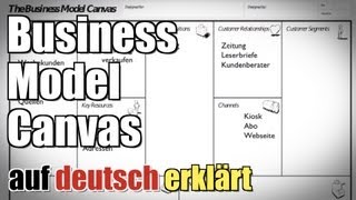 Business Model Canvas  Zeitung  Auf deutsch erklärt [upl. by Notserc]