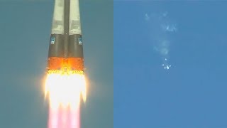 Soyuz MS10 launch failure [upl. by Adnamal]