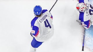 Maxim Strbak 2022 IIHF WJC Highlights [upl. by Aihsenad81]