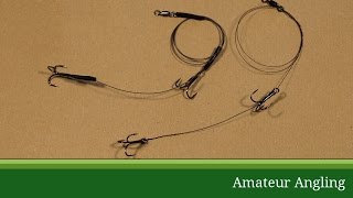 How to tie a wire trace for pike fishing [upl. by Airtina]