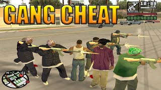 GTA San Andreas  Gang Members Cheat Code and Biggest Gang War [upl. by Aidnyl]