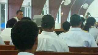 trip to samoa2012SUNDAY MASS [upl. by Terhune]