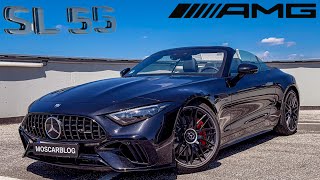 New 2023 MercedesAMG SL55 Review INTERIOR EXTERIOR  POV DRIVE [upl. by Drhcir]