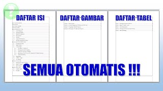 Cara Membuat Daftar Isi Daftar Gambar dan Daftar Tabel Secara Otomatis [upl. by Oremo]