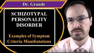 Examples of Schizotypal Personality Disorder Symptom Criteria Manifestations [upl. by Etiuqram]