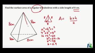 Determine Surface Area of a Tetrahedron [upl. by Howey]