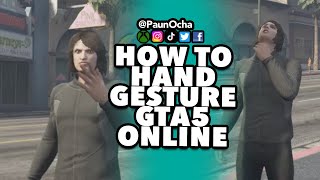 How To Do Hand Gestures In GTA5 [upl. by Yerffej]