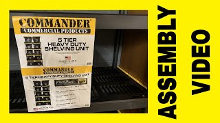 How to Assemble Video  Commander Commercial Products 5 tier heavy duty plastic shelving unit [upl. by Giacobo]