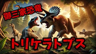 【簡単解説】御三家恐竜 草食でもティラノサウルスと戦える！！トリケラトプス [upl. by Frasco]