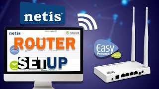 How to Configure Netis 2411E 2419E 2409E Wireless Router Tutorial [upl. by Hailed47]