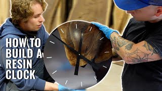 Pouring a Resin and Wood Clock [upl. by Niamert704]