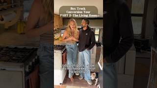 Part 2 of our Box truck conversion tour our tin home on wheels living room [upl. by Ahcilef]