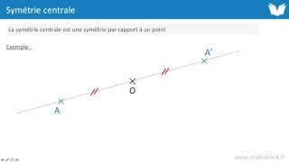 Symétrie centrale  définition  Cours de maths [upl. by Mallina]