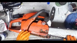 REPLACING THE OILER ON A HUSQVARNA 460 CHAINSAW [upl. by Kendyl130]