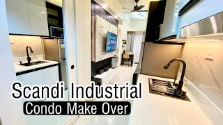 Scandi  Industrial Condo Makeover  Living Big in Small Condo [upl. by Alonso511]