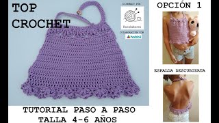 TOP CROCHET CAMISETA CROCHET NIÑA TUTORIAL PASO A PASO [upl. by Varick168]