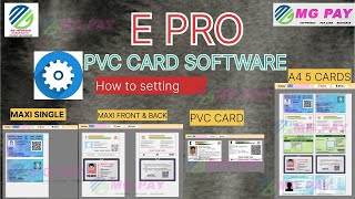 E PRO SOFTWARE  PVC CARD SOFTWARE  E PRO SETTINGS [upl. by Morley482]