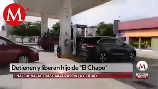 Así se vivió la balacera en Culiacán tras detener al hijo de El Chapo [upl. by Coppins582]