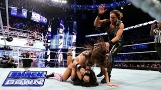 The Bella Twins vs AJ Lee amp Tamina Snuka SmackDown Dec 13 2013 [upl. by Brigham]