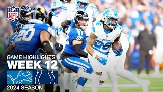 Detroit Lions vs Indianapolis Colts  2024 Week 12 Game Highlights [upl. by Ahens]