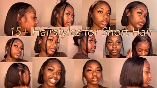 Hairstyles for Straight Short Hair l Tiana Shannell [upl. by Prosser572]