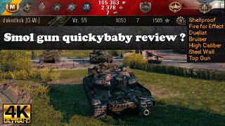 Vz 55 video in Ultra HD 4K🔝 smol gun quickybaby review  8053 dmg 🔝 World of Tanks ✔️ [upl. by Pavla]