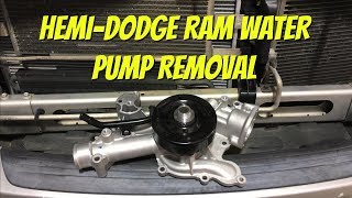 HOW TO REPLACE DODGE RAM 57L HEMI WATER PUMP [upl. by Airamas436]