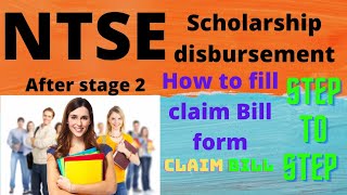 How to Fill Claim Bill Form for NTSE Awardee to get Scholarship🥰👍 ntse NTSEstage2 scholorship [upl. by Lemmueu977]